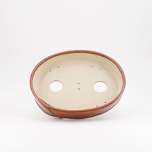Lade das Bild in den Galerie-Viewer, Bonsaischale tk-bonsaipots - oval, rot/braun