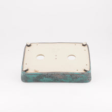 Lade das Bild in den Galerie-Viewer, Bonsaischale tk-bonsaipots - rechteckig, petrol, türkis - raue Glasur / Gilde Edition