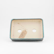 Lade das Bild in den Galerie-Viewer, Bonsaischale tk-bonsaipots - rechteckig, petrol, türkis - raue Glasur / Gilde Edition