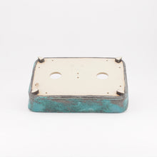 Lade das Bild in den Galerie-Viewer, Bonsaischale tk-bonsaipots - rechteckig, petrol, türkis - raue Glasur / Gilde Edition