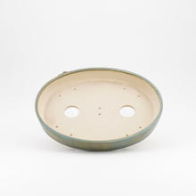 Lade das Bild in den Galerie-Viewer, tk-bonsaipots - oval, bläulich/grün