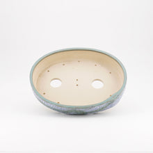 Lade das Bild in den Galerie-Viewer, Bonsaischale tk-bonsaipots - oval, hellblau/grünlich