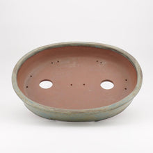 Lade das Bild in den Galerie-Viewer, Bonsaischale tk-bonsaipots - oval, olivgrün/blaulich
