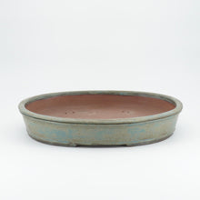 Lade das Bild in den Galerie-Viewer, Bonsaischale tk-bonsaipots - oval, olivgrün/blaulich