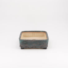 Lade das Bild in den Galerie-Viewer, Bonsaischale tk-bonsaipots - rechteckig, petrol, türkis - raue Glasur / Gilde Edition