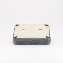 Lade das Bild in den Galerie-Viewer, Bonsaischale tk-bonsaipots - rechteckig, petrol, türkis - raue Glasur / Gilde Edition