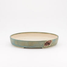 Lade das Bild in den Galerie-Viewer, tk-bonsaipots - oval, bläulich/grün
