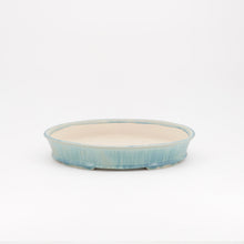 Lade das Bild in den Galerie-Viewer, tk-bonsaipots - oval, hellblau-türkis
