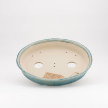 Lade das Bild in den Galerie-Viewer, tk-bonsaipots - oval, hellblau-türkis
