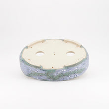 Lade das Bild in den Galerie-Viewer, Bonsaischale tk-bonsaipots - oval, hellblau/grünlich
